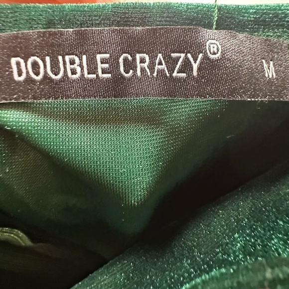 Green Velvet Holiday Dress Medium - Picture 3 of 5